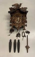 Vintage Lador Switzerland 2-Window Black Forest-Style Cuckoo Clock Edelweiss picture