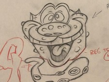THREE Ren and Stimpy Production Drawings - SEALS and COA HUGE and GORGEOUS picture