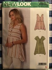 Simplicity Pattern #R10537 Misses High-Low Empire Waist Top Buttons Size 10-22 picture