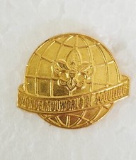 Boy Scouts Wonderful World of Scouting Annual Program Theme 1977 Lapel Pin BSA picture