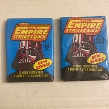 (2) Unopened Sealed Wax Pack 1980 Topps Star Wars EMPIRE STRIKES BACK Series 2 picture
