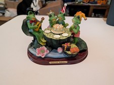 Goldenvale Collection Whimsical Colorful Frog's Birthday Party Resin picture
