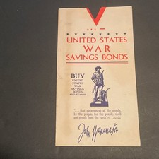 C 1940s United States war saving bonds holder, John Wanamaker picture
