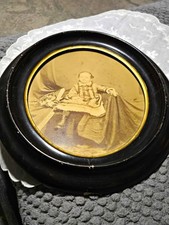 Sepia Oval Walnut Framed Portrait Photograph of Child Gold Lined 1860-1900 picture