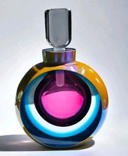 Vintage Steven Correia Art Glass Perfume Bottle 1988 Sommerso Limited Ed 136/250 picture
