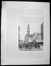 1886 Picturesque Atlas of Australasia Print of Elizabeth & Bourke St Melbourne picture