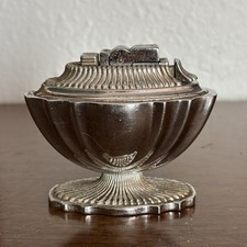 Vintage ASR Ascot Silver Finish Push-Button Table Lighter  Mid-Century Desk Bar picture
