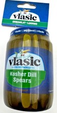New Vlasic Kosher Dill Spears Pickle Jar Christmas Decoupage Ornament by Ruz picture