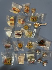 LOT Vintage Enamel Pin Cowboy Cadillac Red Truck, Bears, Hawaiian Punch, Olympic picture