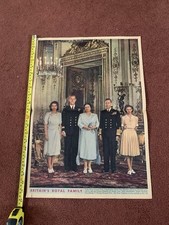 Britains Royal Family Original 1947 Print Queen Elizabeth 22x15 London England picture
