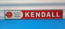 VINTAGE KENDALL OIL DEALER SIGN OF QUALITY PORCELAIN ENAMEL METAL SIGN 12