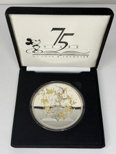 1998 Liberty Mint Disney 75 Years of Love & Laughter 5 oz .999 Silver Medallion picture
