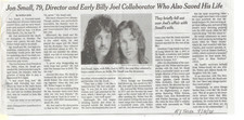 Jon Small Obituaary - N.Y.Times - Director & billy Joel Collaborator Sept 2026 picture