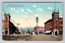 Provo UT-Utah, Academy Avenue, Advertising, Vintage c1909 Postcard picture