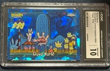 Topps 2025 SpongeBob Glove World Chrome Sapphire #126 CGC 10 picture