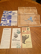 Yellowstone National Park Ephemera Pamphlet Brochure Map 1960s 1970s Travel Lot picture