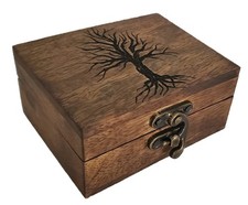 JB&C Premium Tree of Life Box Wooden Jewelry Box for Keepsake, Trinket Box Woode picture