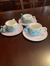 Rare Edie Rose By Rachel Bilson Peacock Tea Cup And Saucer       Set Of Three picture