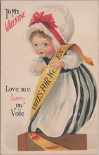 Votes For Women Suffragette Suffrage Valentine Clapsaddle Wolf 1910s Postcard picture
