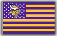Minnesota Vikings American FLAG 3X5 Banner American Football Grommets picture