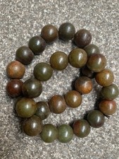 2Pcs Excellent Pure Chinese HeTian Old Jade Beads Bracelets  picture