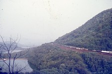 PC penn central horseshoe curve 1970 original slide picture