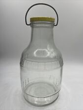Vintage Glass Mott's Sunsweet Prune Juice Bottle W/Wire Handle picture