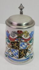 VTG Schrobenhausen Porcelain Beer Stein Mug Lidded Barware Royal Crest Germany picture