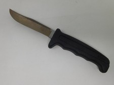 BUCK knife 602 black rubber handle fixed blade USED picture