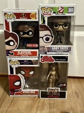 Funko Pop Lot Of 4 Spiderman #1160, Elastigirl #403, Abby Yates #303, Enchantres picture