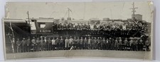 Antique Railroad Crew On Boston Albany 2-8-4 Steam Locomotive #1409 Photograph picture