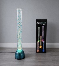 AQUA PEARL Lite Turquoise/ Teal 39” Bubble Light Rare Tall Model NIB Vintage picture