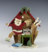 Vintage Emgee Hawaii Ornament Santa Exercising Working Out Reindeer RARE 1983 picture