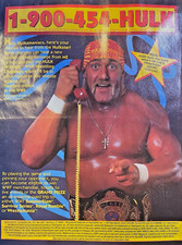 1991 Vintage Magazine Advertisement Wrestler Hulk Hogan Phone Line picture