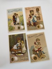 (4) 1880's Victorian Trade Cards J & P Coats Best Six Cord Thread picture