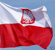 NEW 2 X 3 FT POLAND WITH EAGLE POLISH FLAG BANNER better quality usa seller  picture