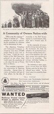 Bell System 1923 Magazine Print Ad AT&T Telephone Stockholders Vintage Original picture