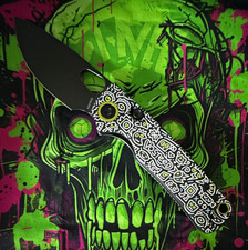 Vosteed Porcupine Doodle Monster - G10 handle, Black stonewash 14C28N blade. picture