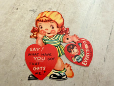 Vintage Say What Have You Got That Gets Me? Everything Valentine Card picture