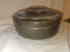 Rare Antique 19th Century Indian 2in1 Bronze Bowl With Lid  c/a 1890's 10x4.5in picture