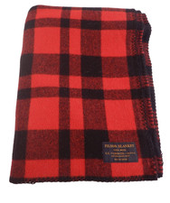 Filson Mackinaw Wool Blanket Red and Black Heritage Plaid 59 X 80 picture