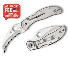 Spyderco Harpy VG-10 Satin Serrated Hawkbill Blade Stainless Steel Handles C08S picture