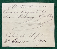 Antique Autograph Princess Auguste Saxe Coburg Gotha Sofia Bulgaria Tsar Orleans picture