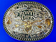 Cheyenne Frontier Days - Daddy Of Em All 5Th In Series Trophy Style Belt Buckle picture