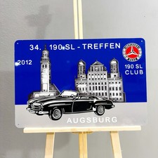 Mercedes 190 SL Treffen Augsburg 2012 Metal Sign – 40 × 60 cm (15.7” × 23.6”) picture
