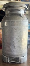 Vintage French Bauer Cincinnati Ohio Metal Milk Can Dairy Farmhouse Decor picture