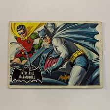 1966 Topps Batman Card #8 Into the Batmobile Black Bat Series picture