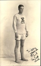 Exeter NH Skull Rowing Young man athletic sweater c1920 Real Photo Postcard bhn picture