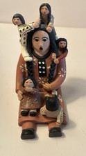 Native American Handmade Pottery Storyteller Figurine with Children picture