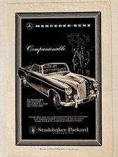 1958 Mercedes 220S Convertible Print Ad Companionable picture